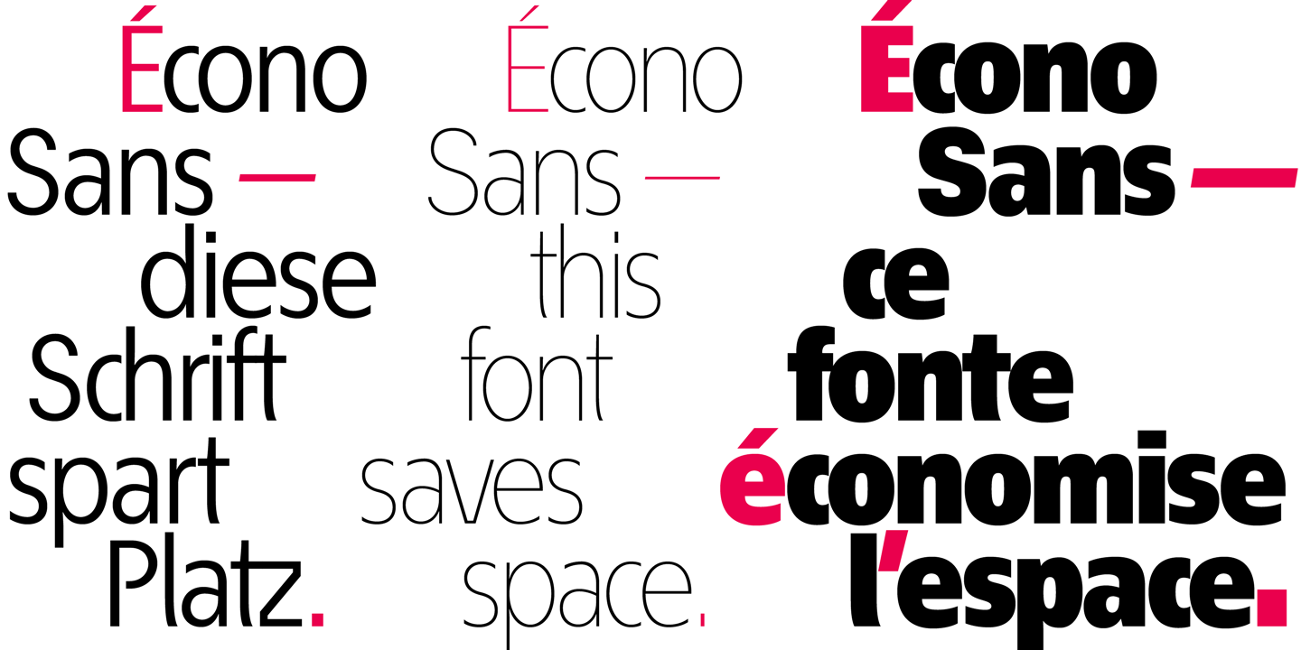 Пример шрифта EconoSans Pro Light Italic